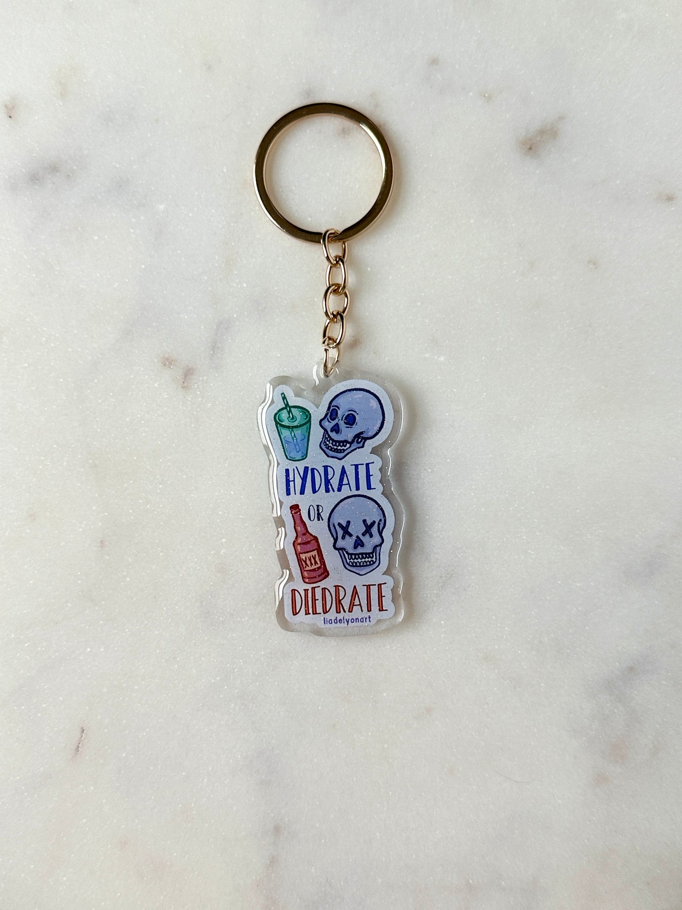 Hydrate or Diedrate Acrylic Keychain
