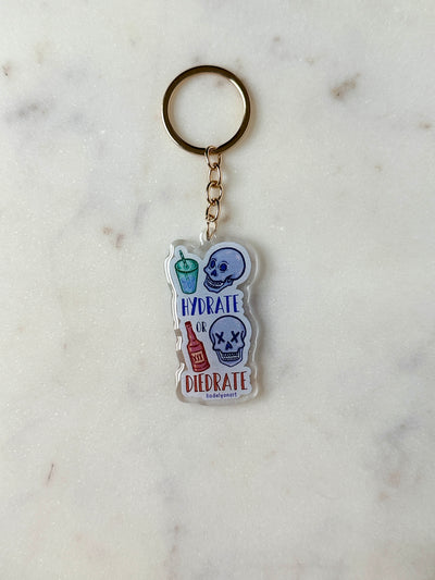 Hydrate or Diedrate Acrylic Keychain