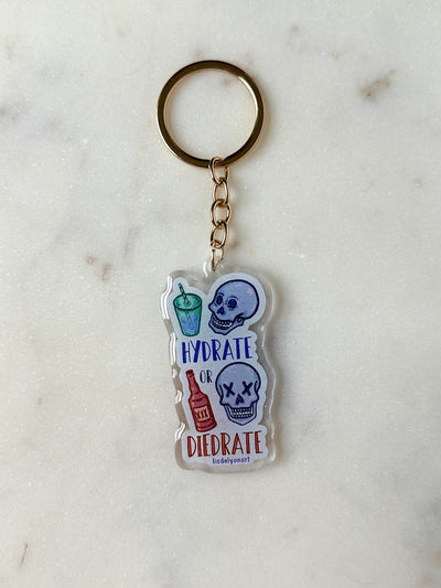 Hydrate or Diedrate Acrylic Keychain