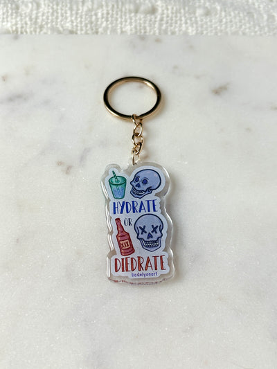 Hydrate or Diedrate Acrylic Keychain