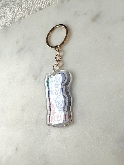 Hydrate or Diedrate Acrylic Keychain