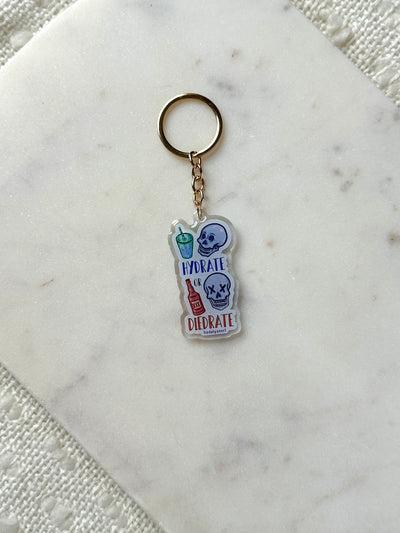 Hydrate or Diedrate Acrylic Keychain