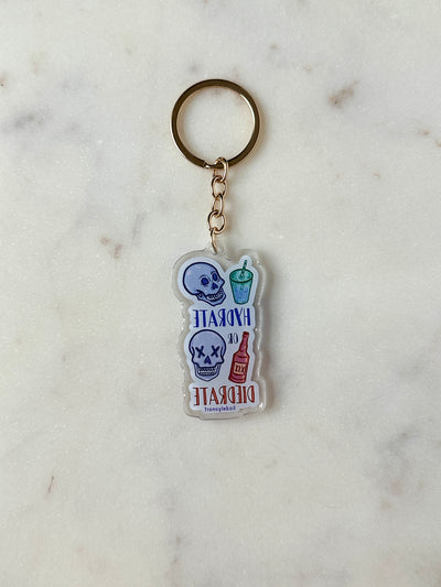 Hydrate or Diedrate Acrylic Keychain