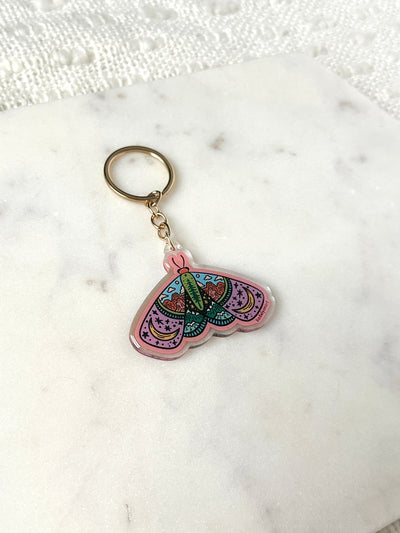 Mountain Moth Acrylic Keychain