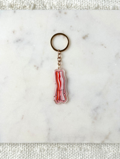 Bacon Dude Acrylic Keychain