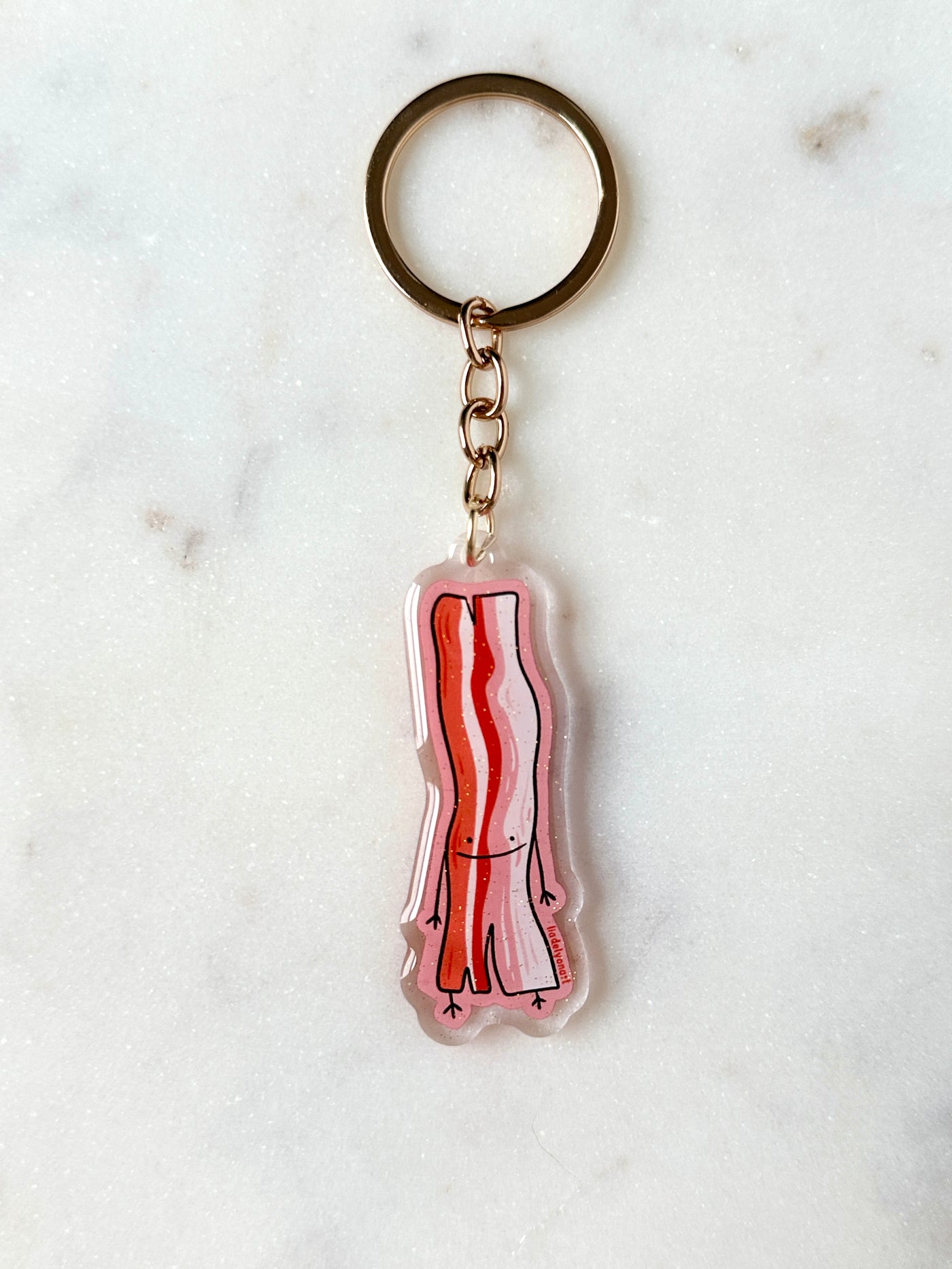 Bacon Dude Acrylic Keychain