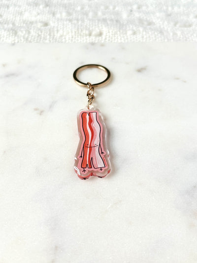 Bacon Dude Acrylic Keychain