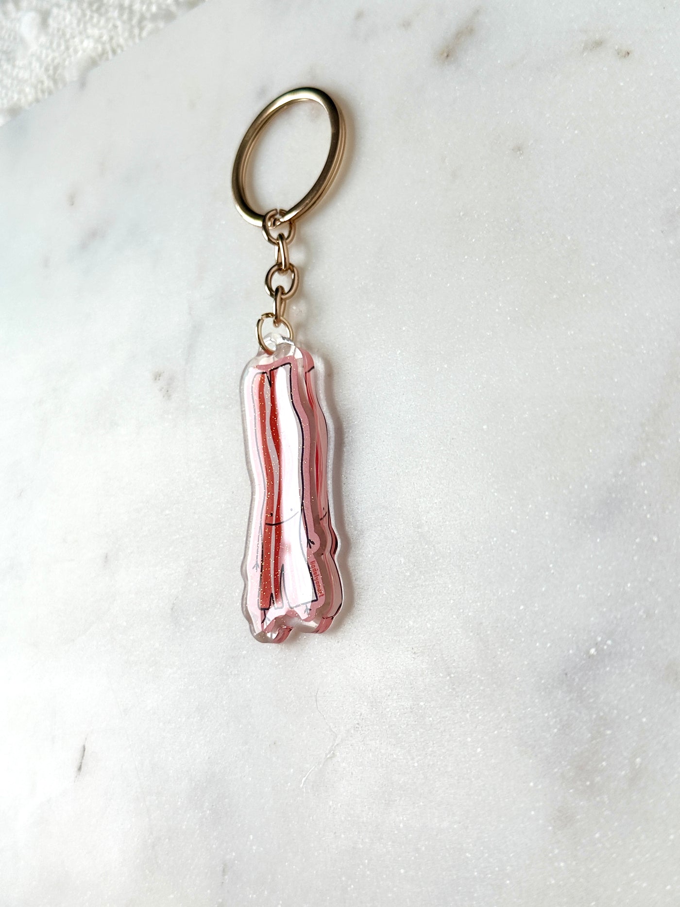 Bacon Dude Acrylic Keychain