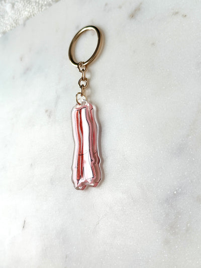 Bacon Dude Acrylic Keychain