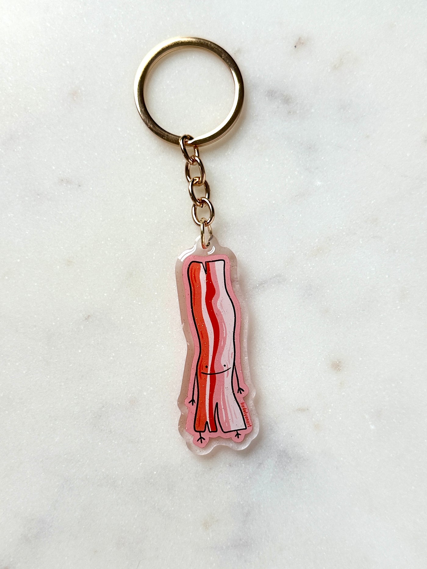 Bacon Dude Acrylic Keychain