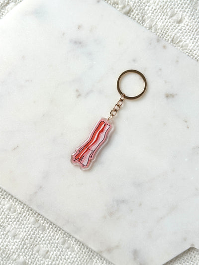 Bacon Dude Acrylic Keychain