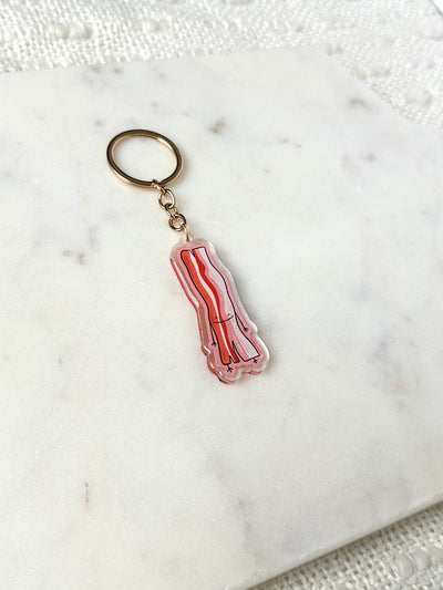 Bacon Dude Acrylic Keychain