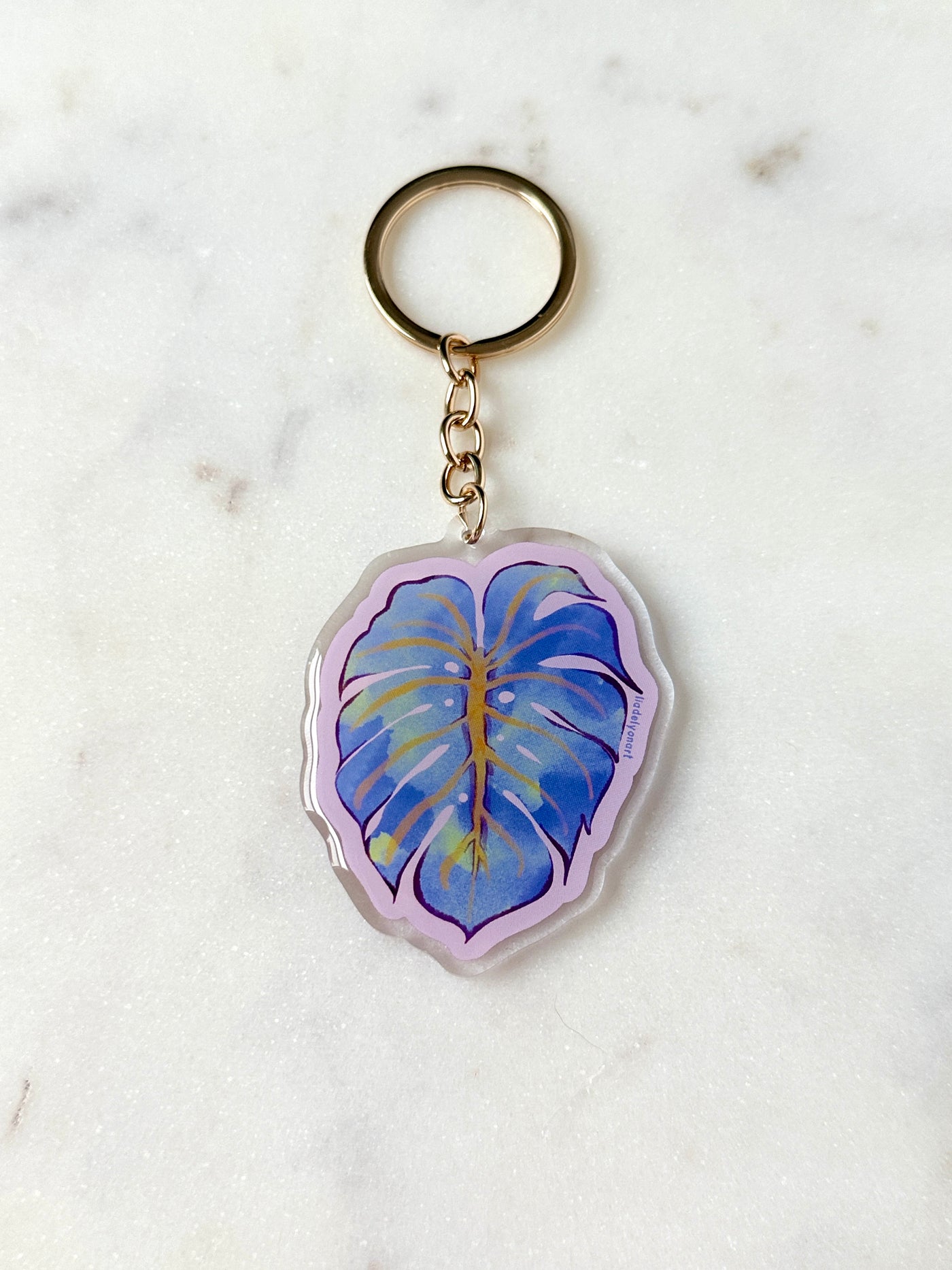 Monstera Leaf Acrylic Keychain
