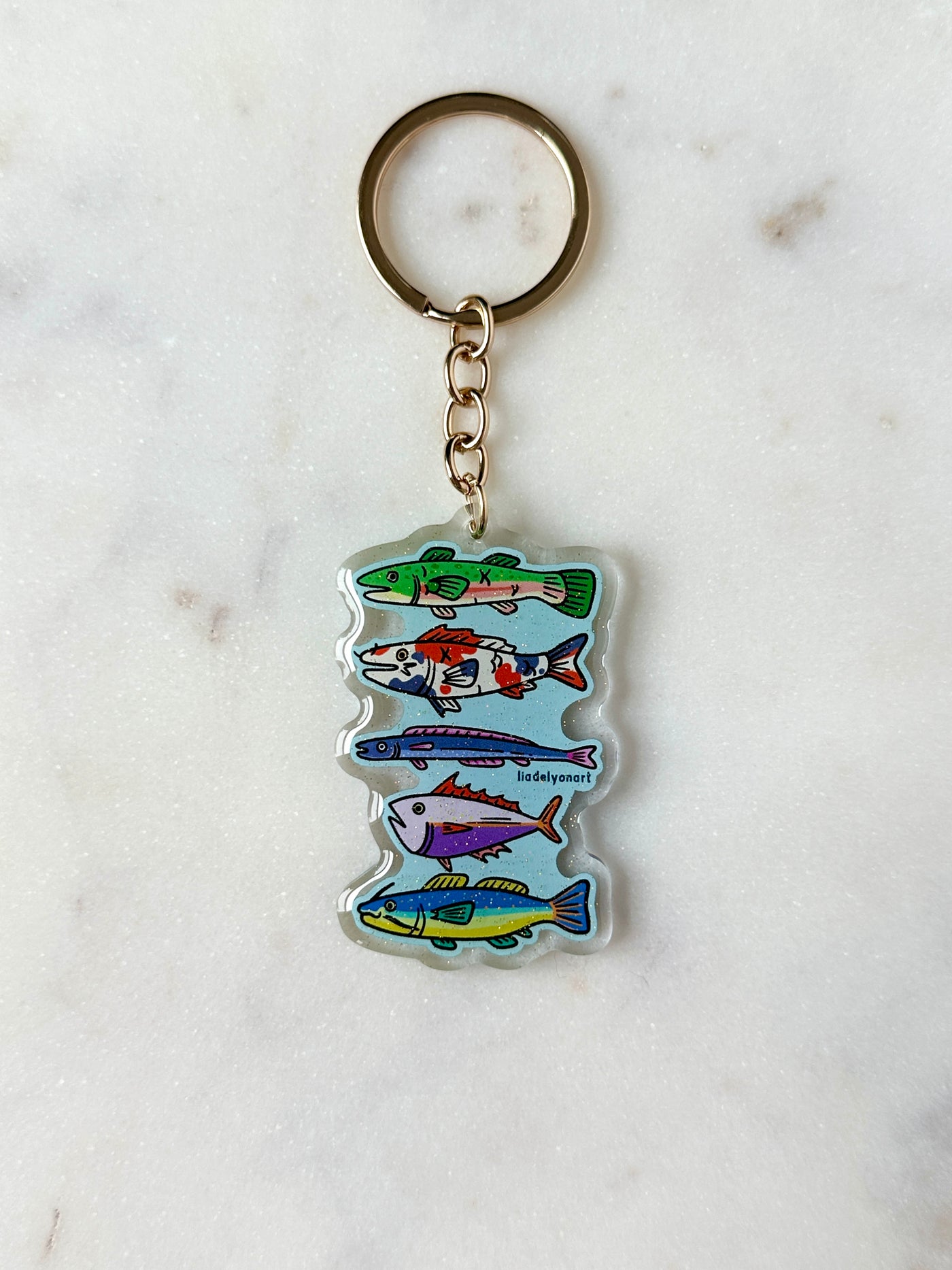 Funky Fish Acrylic Keychain