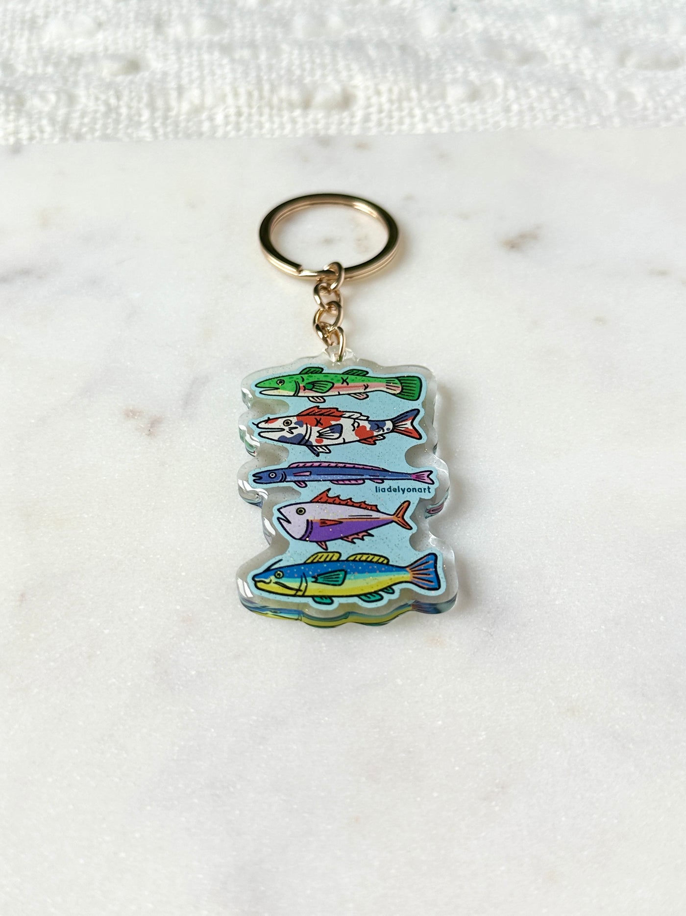 Funky Fish Acrylic Keychain