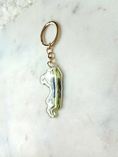 Dancing Skeleton Acrylic Keychain