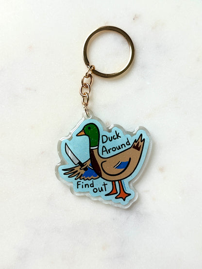 Duck Around Acrylic Keychain