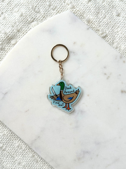 Duck Around Acrylic Keychain