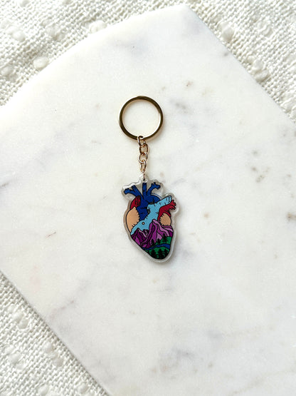 Mountain Heart Acrylic Keychain