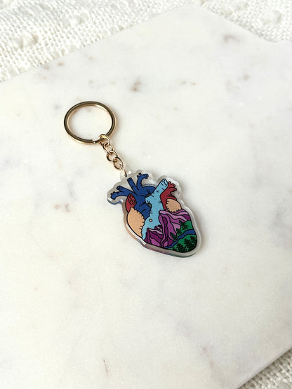 Mountain Heart Acrylic Keychain
