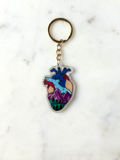Mountain Heart Acrylic Keychain
