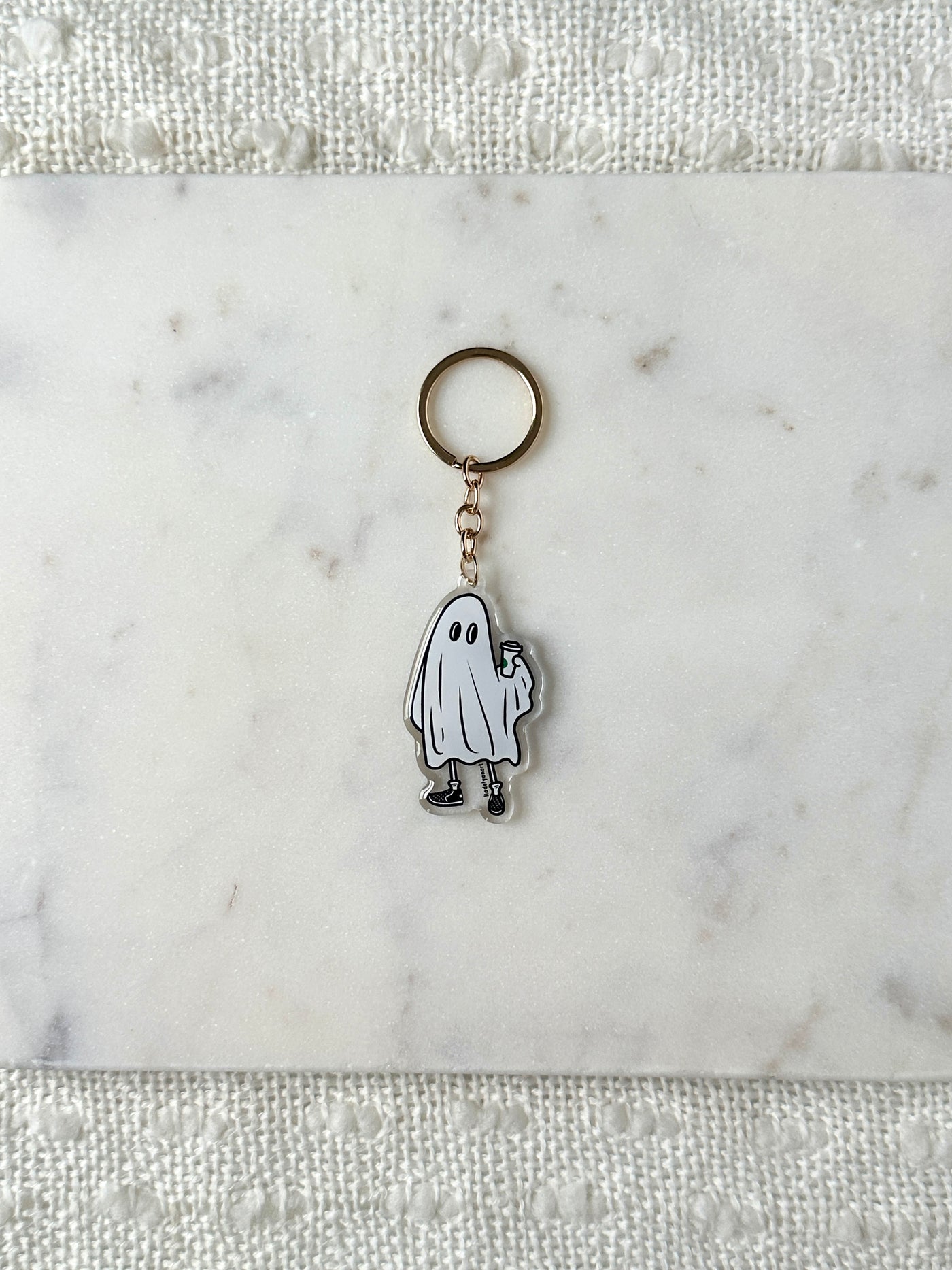 Coffee Ghost Acrylic Keychain