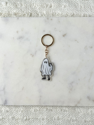 Coffee Ghost Acrylic Keychain