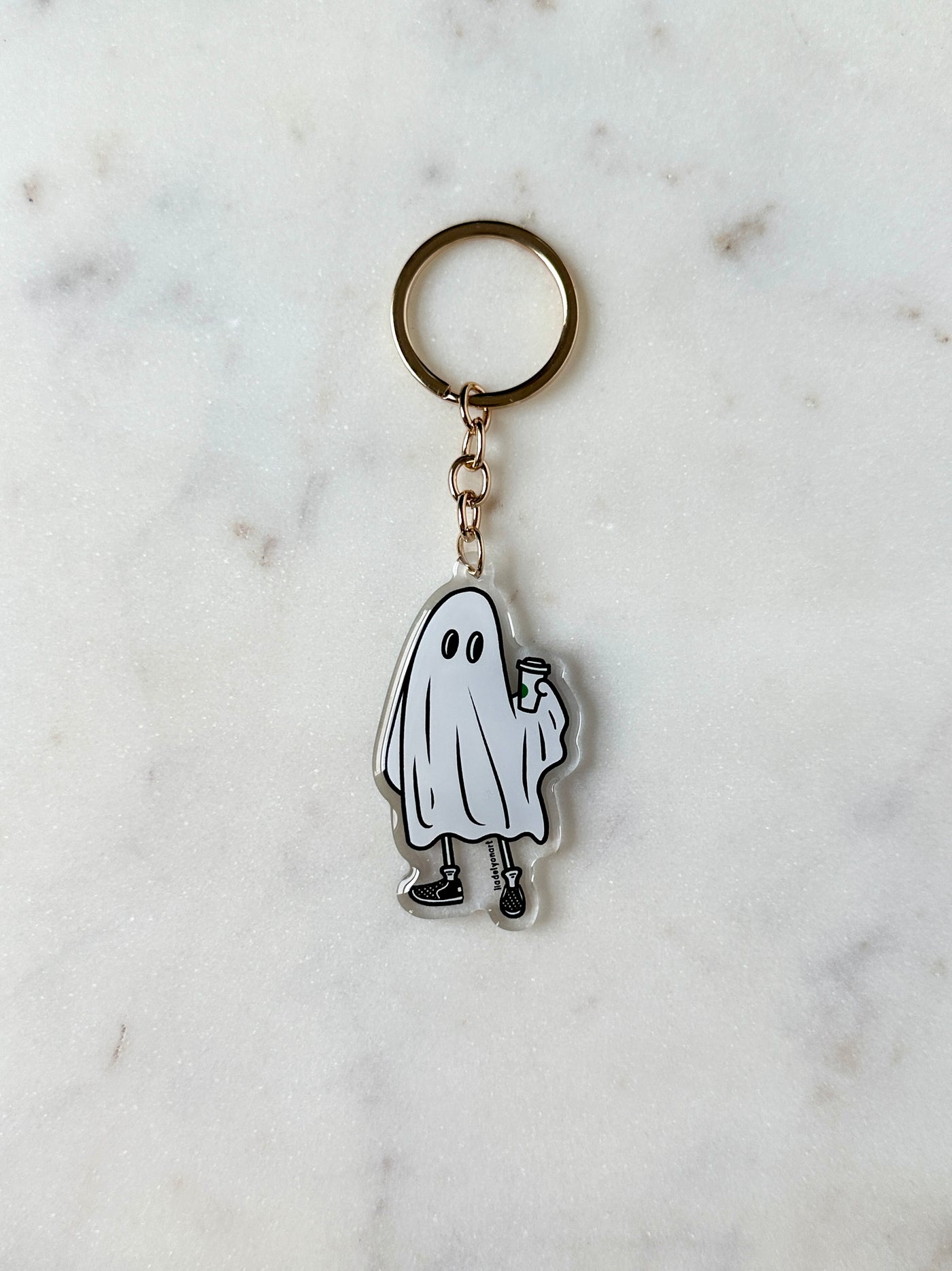 Coffee Ghost Acrylic Keychain