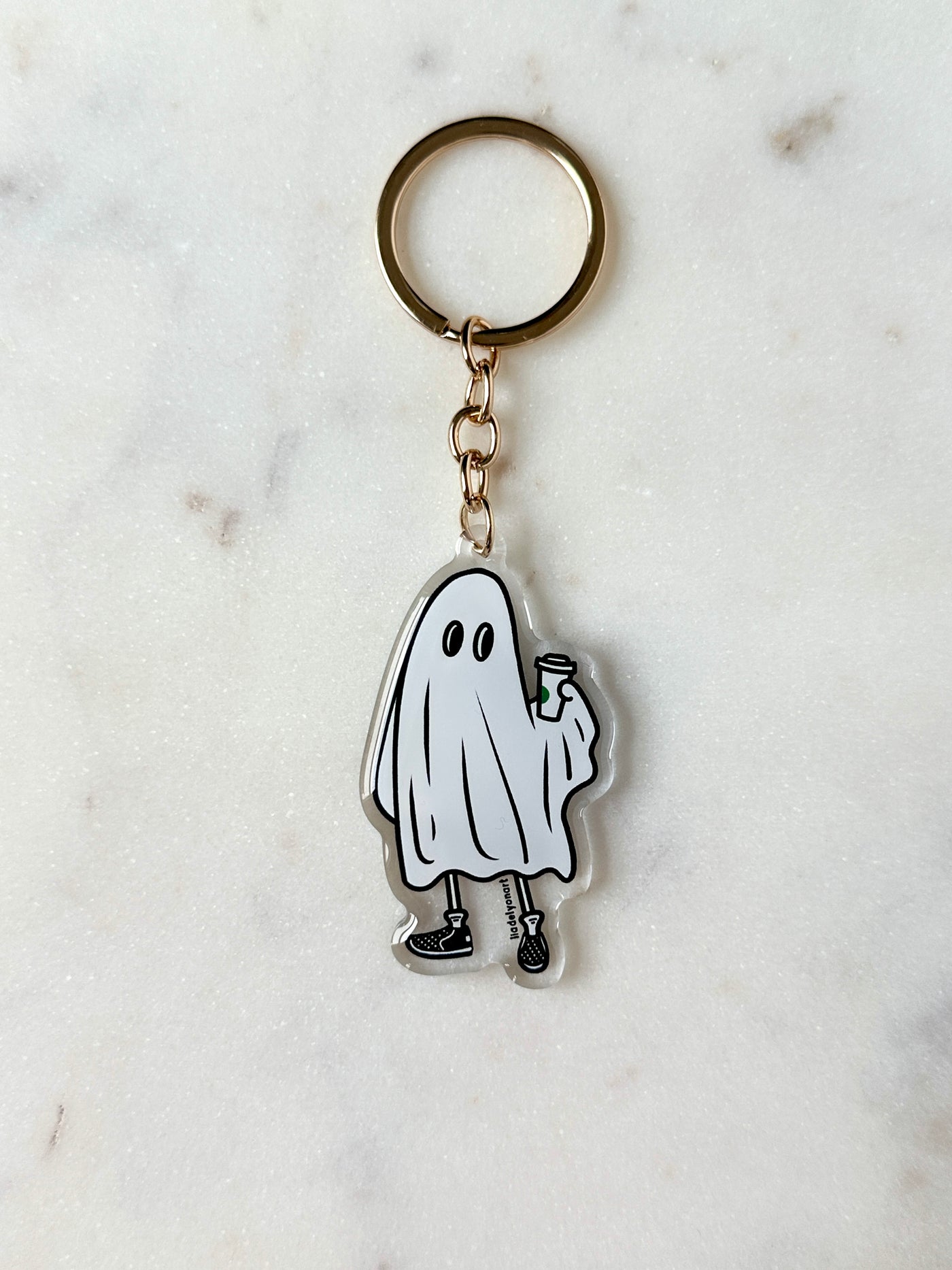 Coffee Ghost Acrylic Keychain