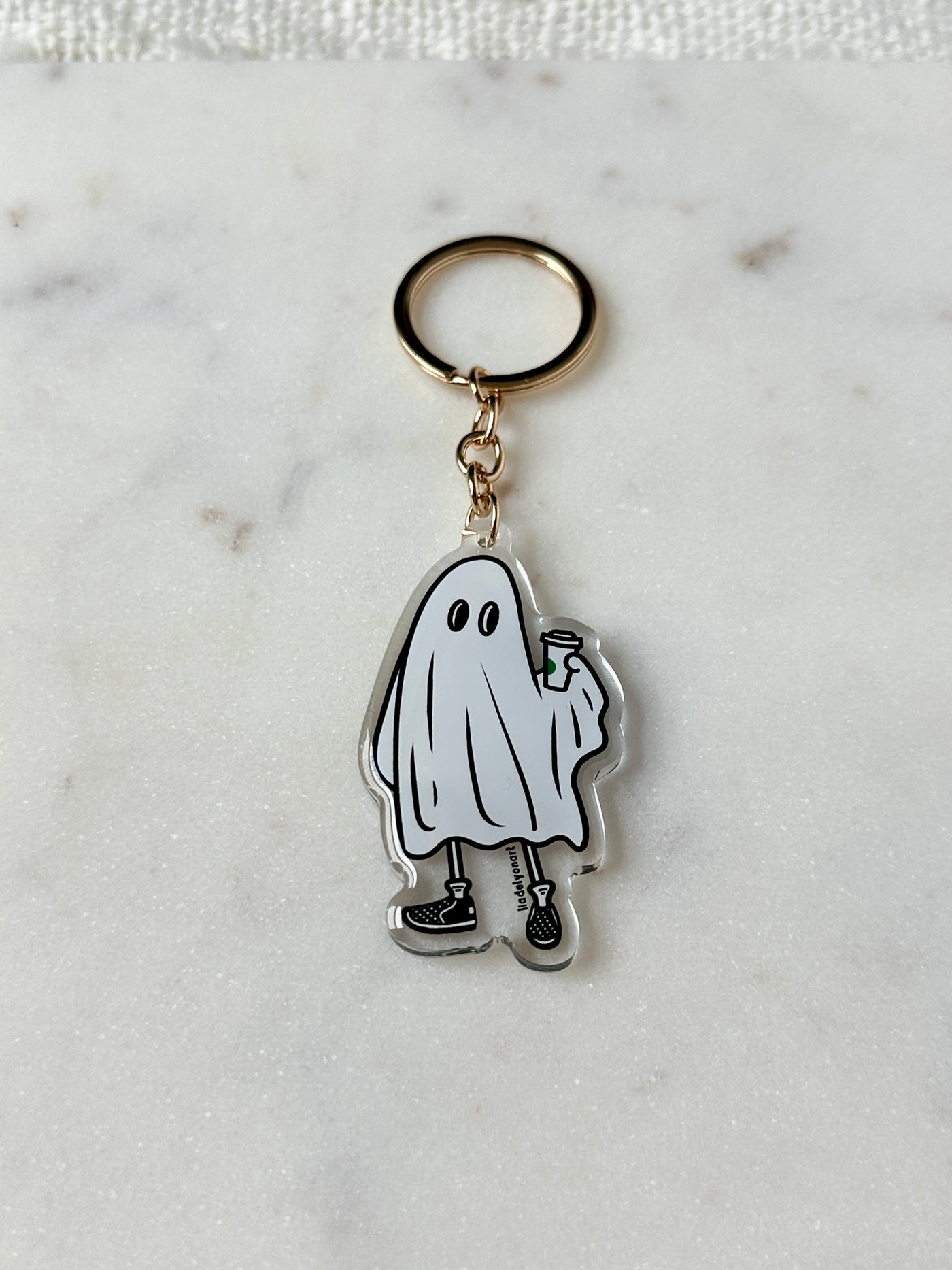 Coffee Ghost Acrylic Keychain