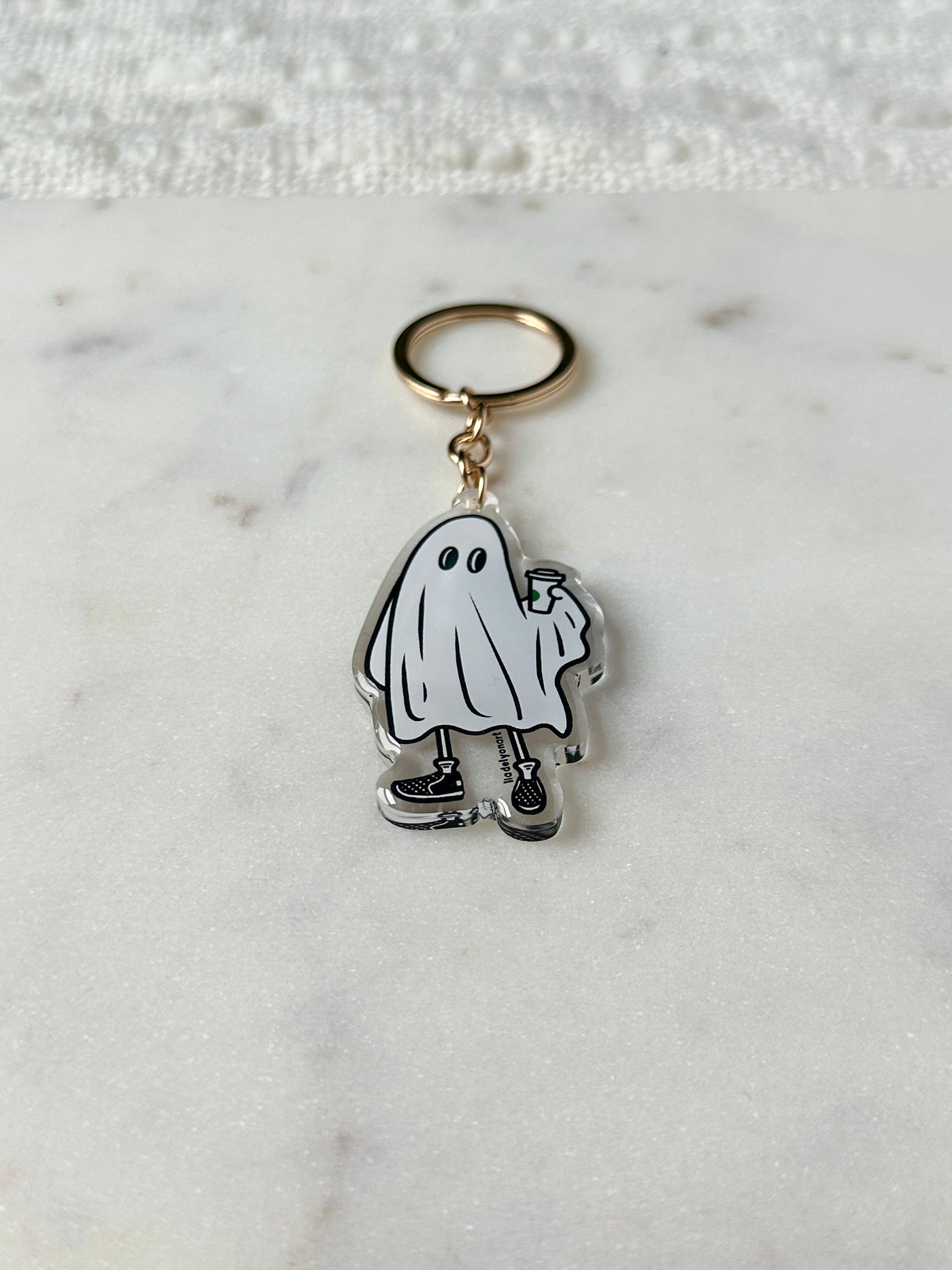 Coffee Ghost Acrylic Keychain