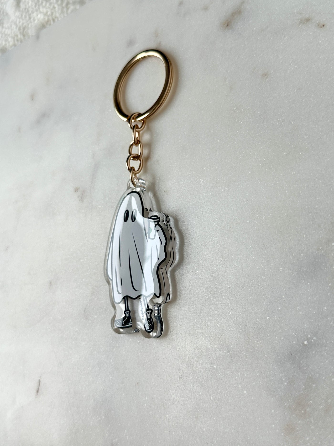 Coffee Ghost Acrylic Keychain