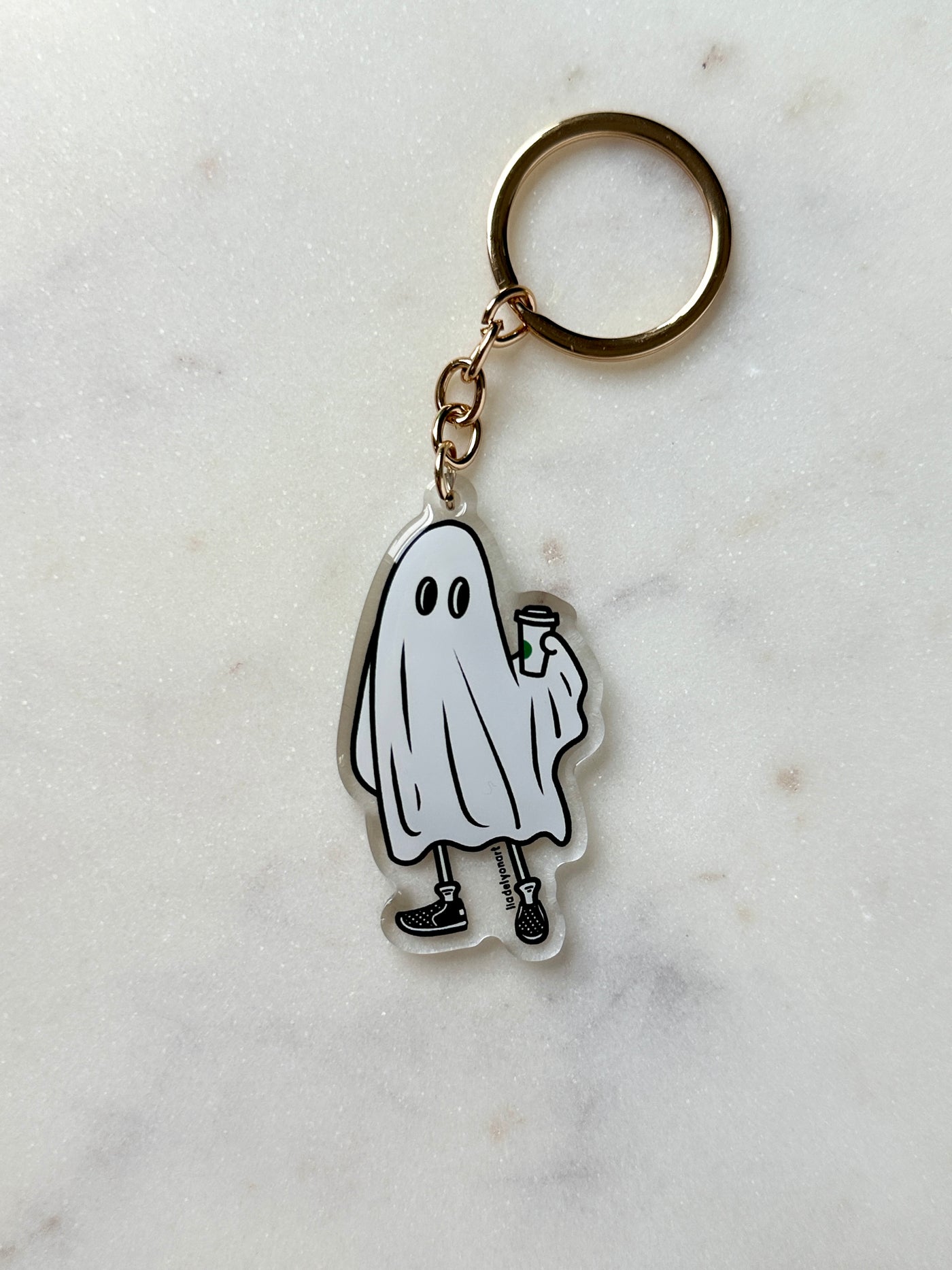 Coffee Ghost Acrylic Keychain