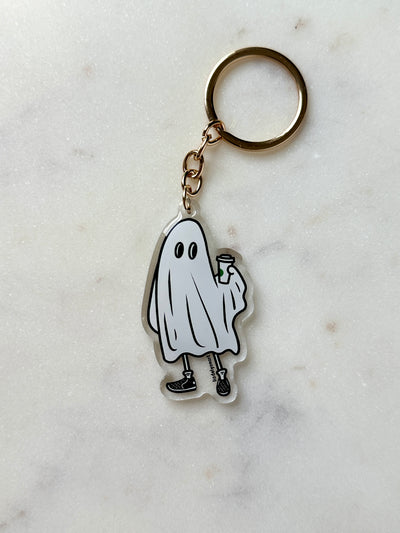 Coffee Ghost Acrylic Keychain