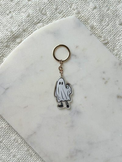 Coffee Ghost Acrylic Keychain