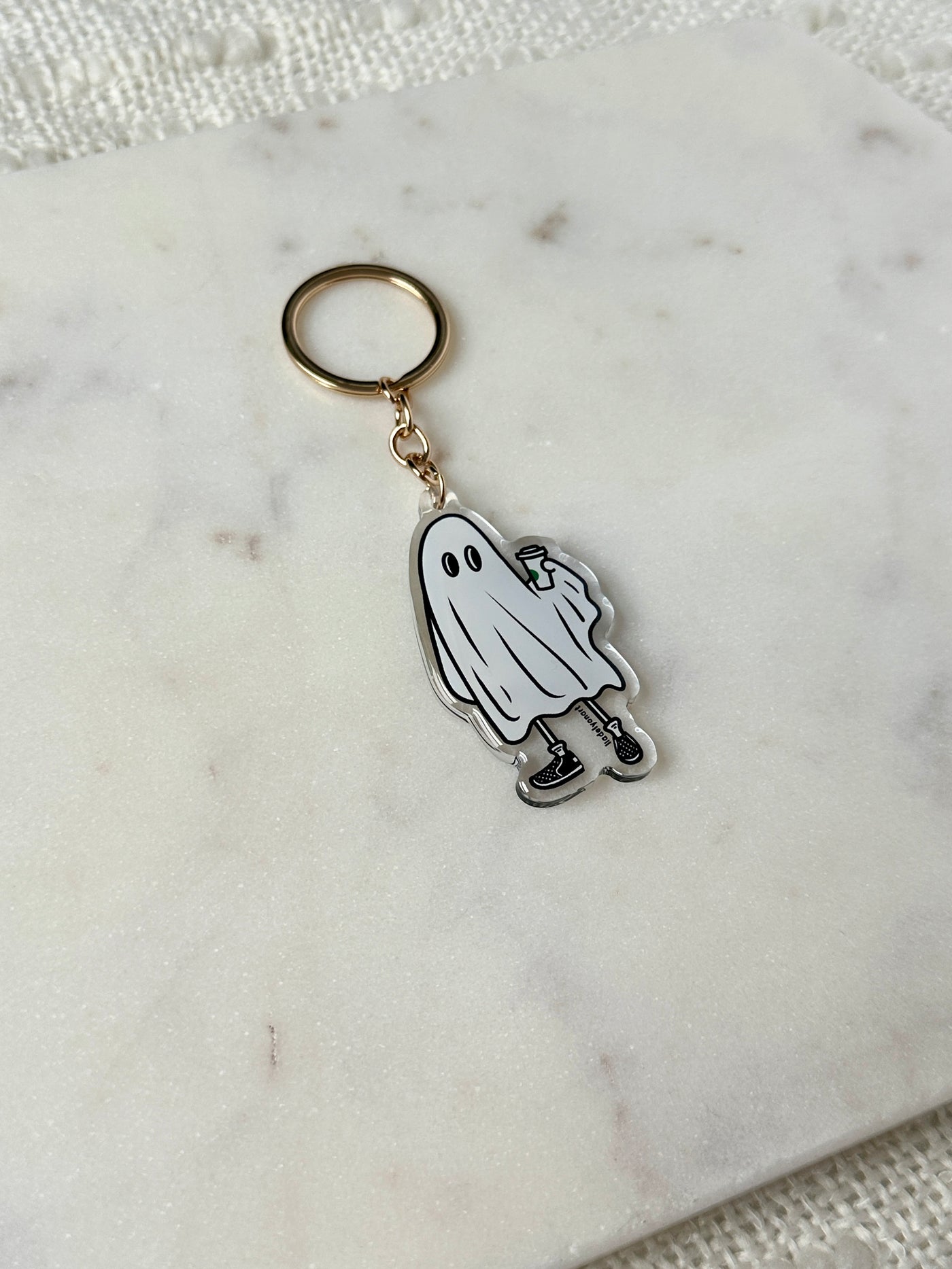 Coffee Ghost Acrylic Keychain