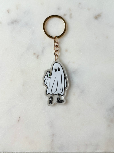 Coffee Ghost Acrylic Keychain