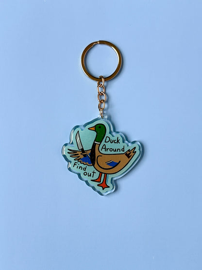 Duck Around Acrylic Keychain
