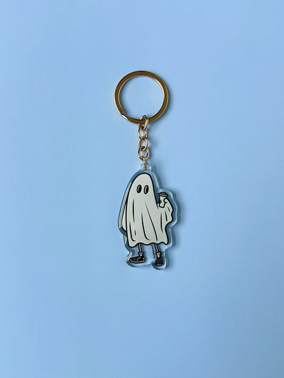 Coffee Ghost Acrylic Keychain