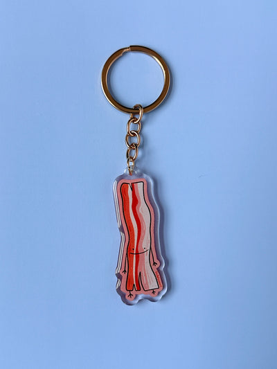 Bacon Dude Acrylic Keychain