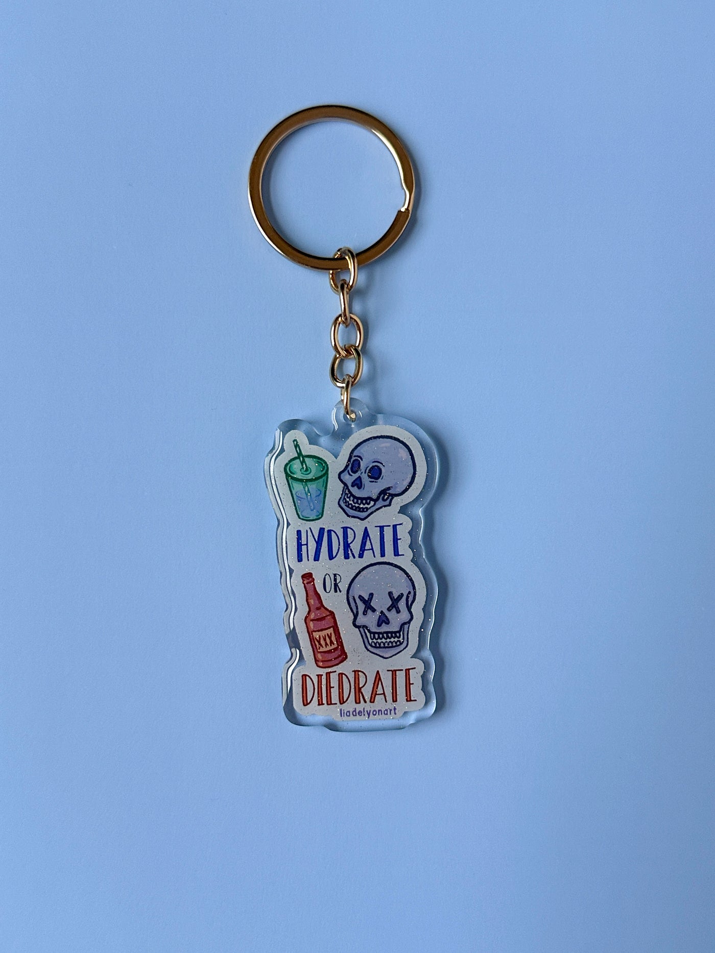 Hydrate or Diedrate Acrylic Keychain