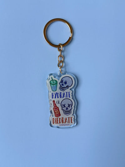 Hydrate or Diedrate Acrylic Keychain