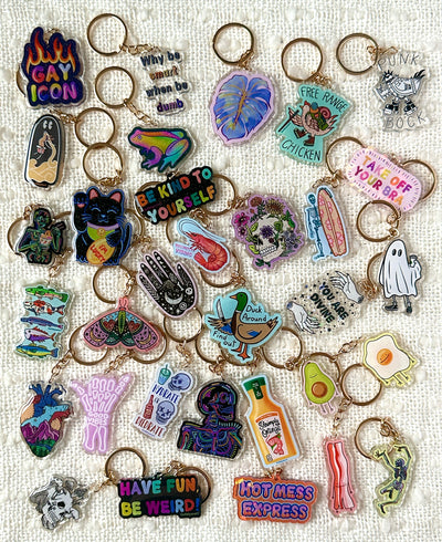 Mountain Moth Acrylic Keychain