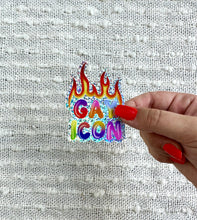 Load image into Gallery viewer, Gay Icon Glitter Sticker, 2.2x3 in.

