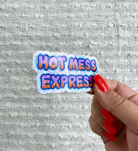 Load image into Gallery viewer, Hot Mess Express Glitter Sticker, 1.5x3 in.
