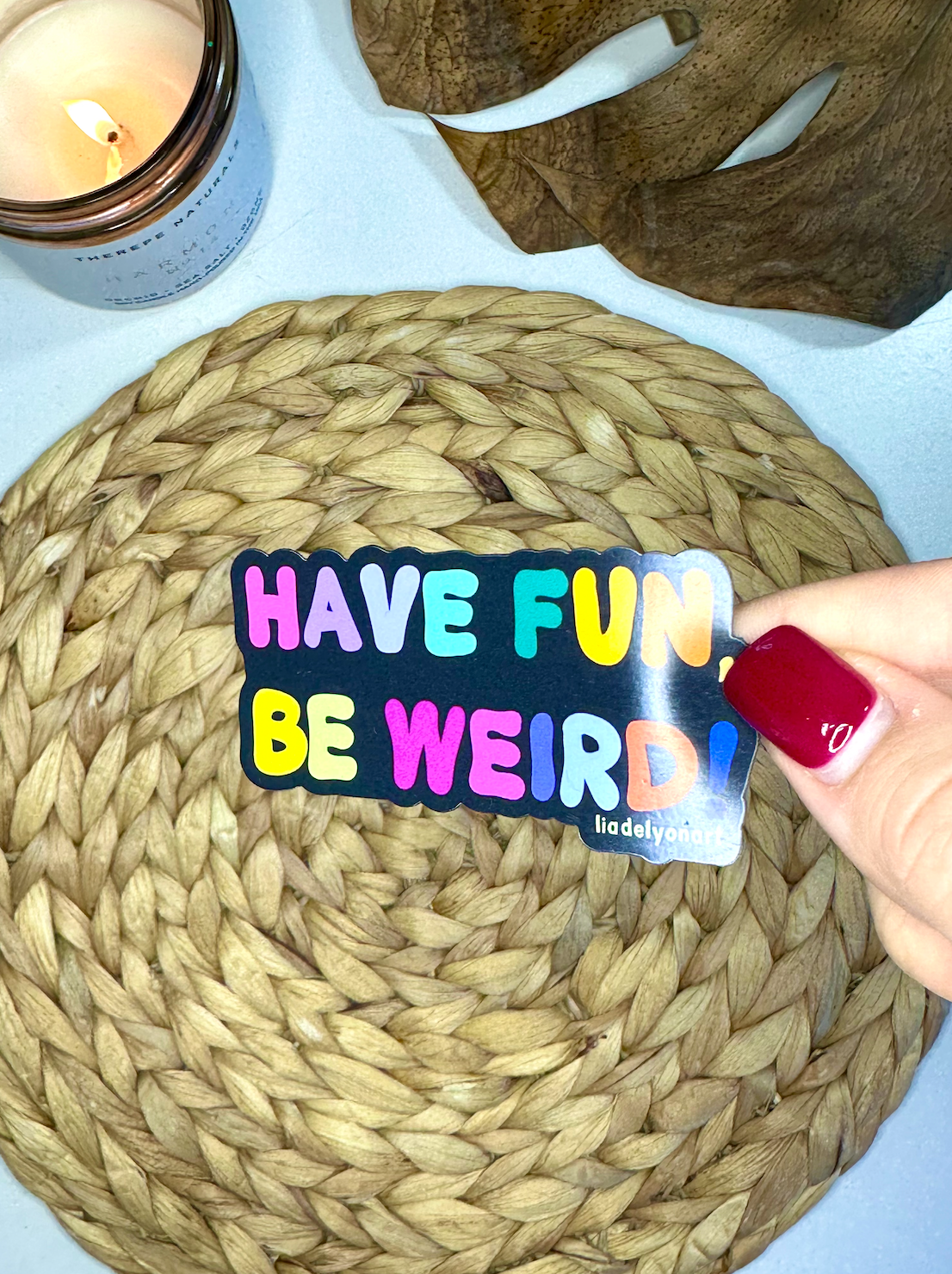 Have Fun, Be Weird Vinyl Magnet, 3x2 in.