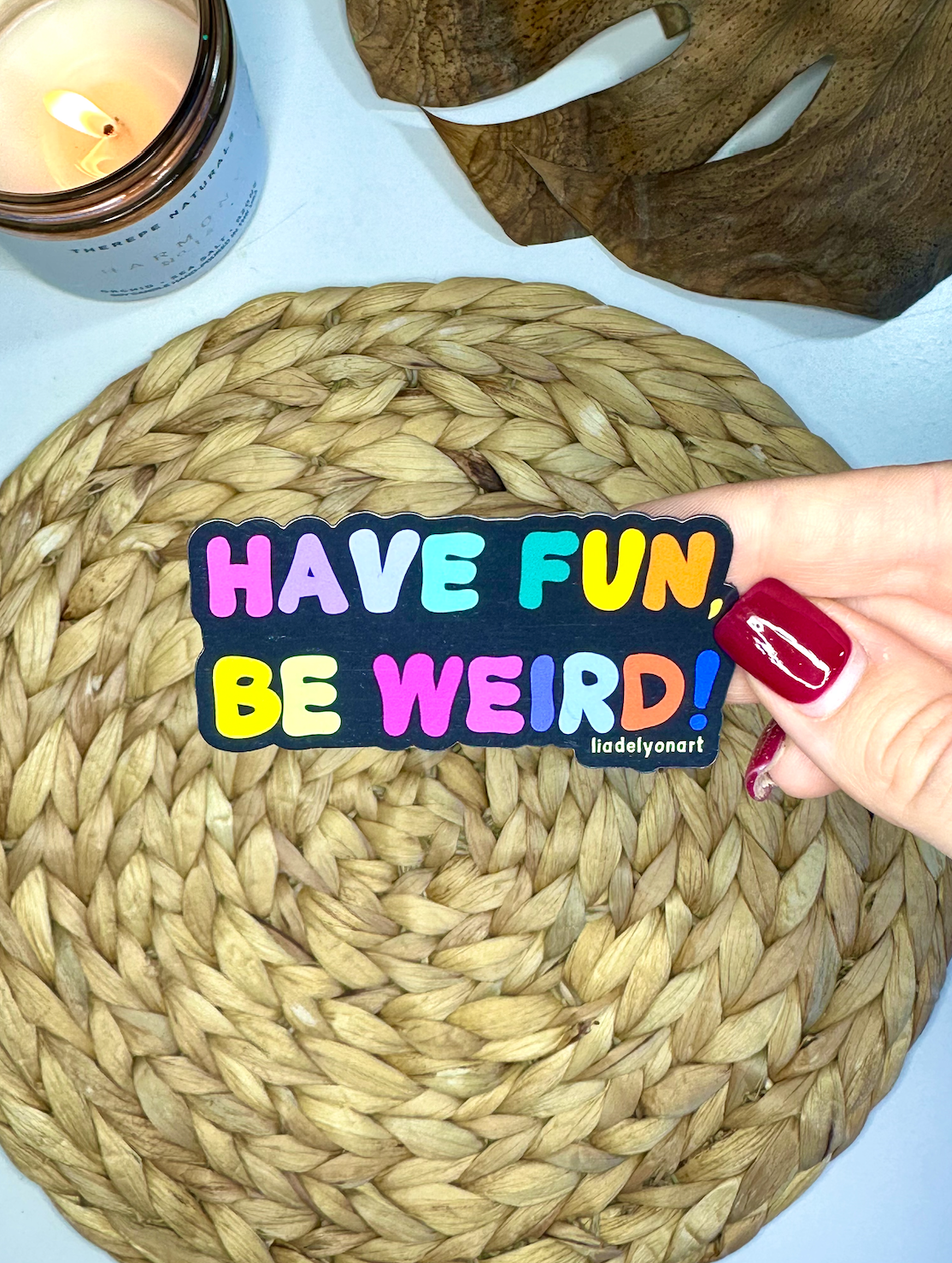 Have Fun, Be Weird Vinyl Magnet, 3x2 in.