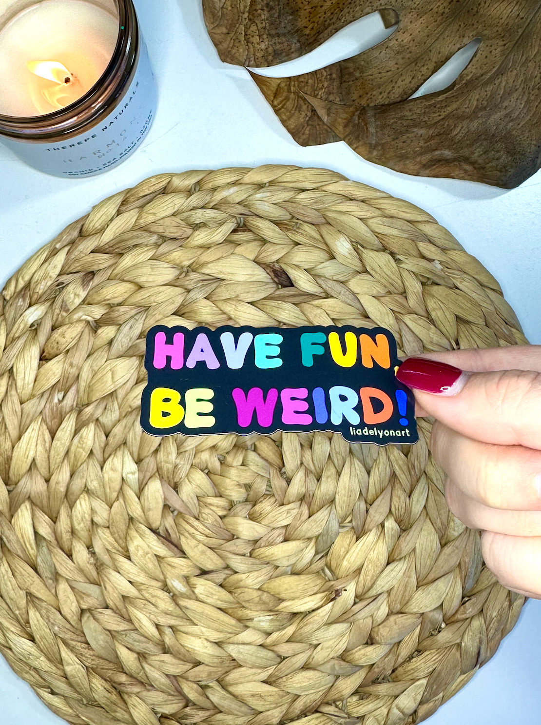 Have Fun, Be Weird Vinyl Magnet, 3x2 in.