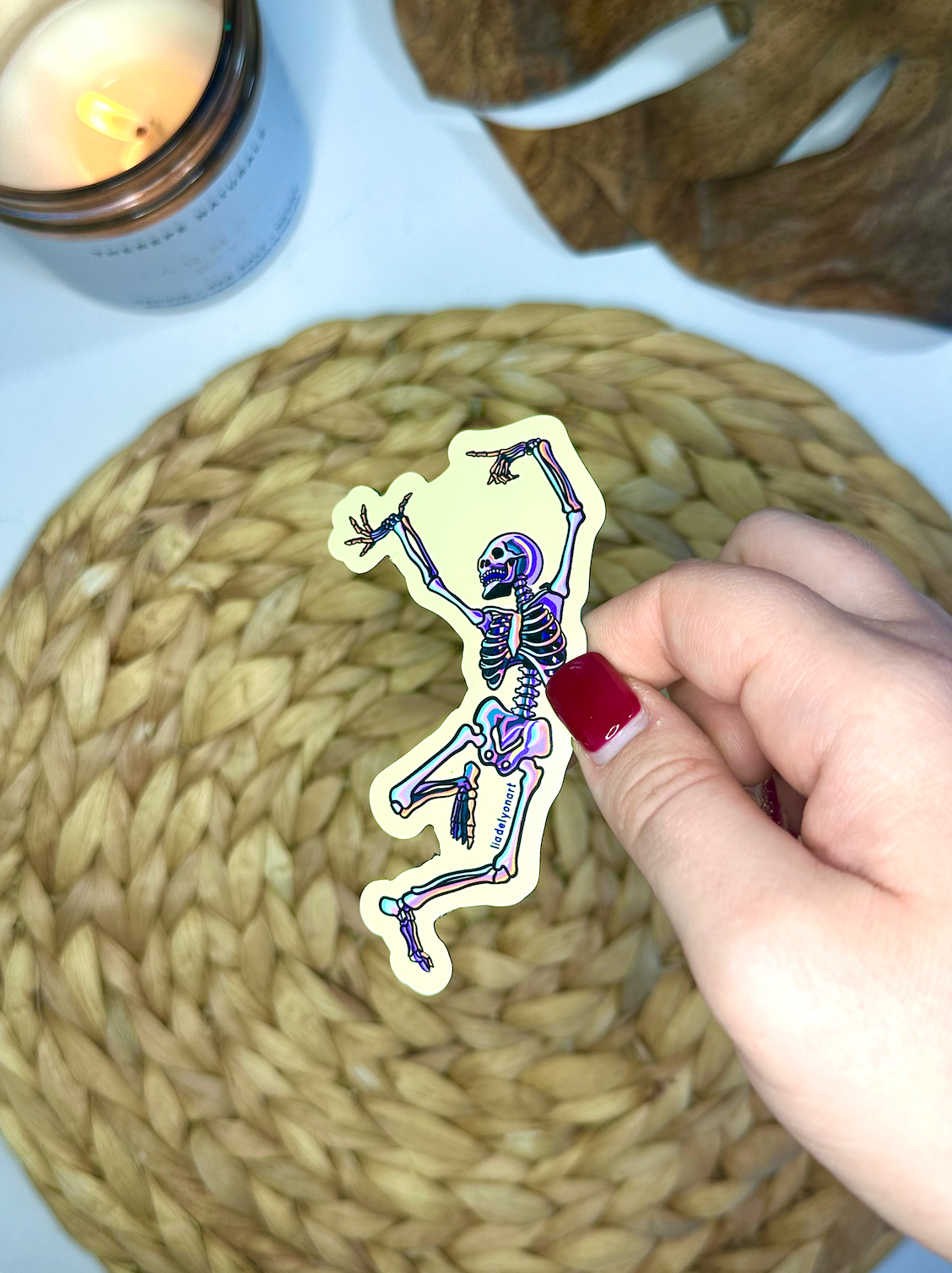 Dancing Skeleton Magnet, 4x2.2 in