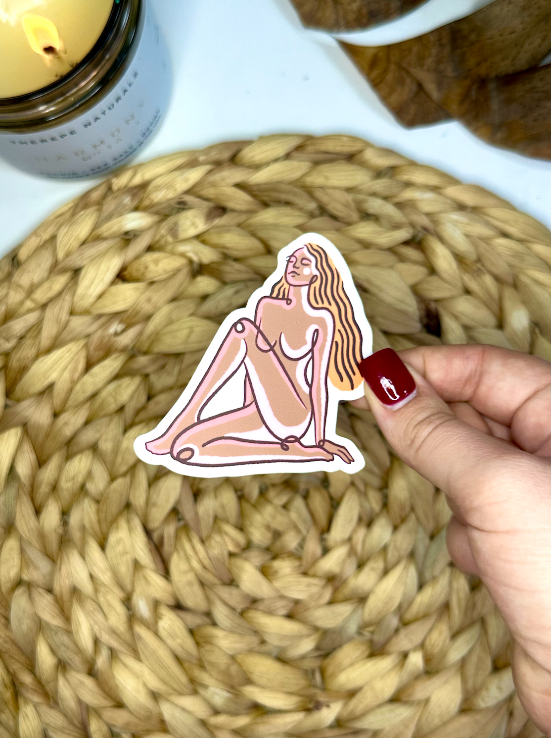 Beach Babe Vinyl Sticker, 3x2.7 in.